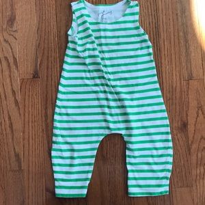 June and January green striped tank jumper